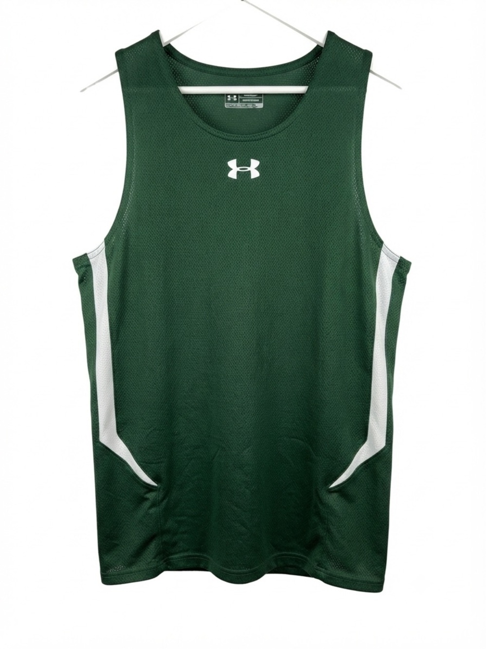 Under Armour Dark Green Sleeveless Athletic Tank with White Accents